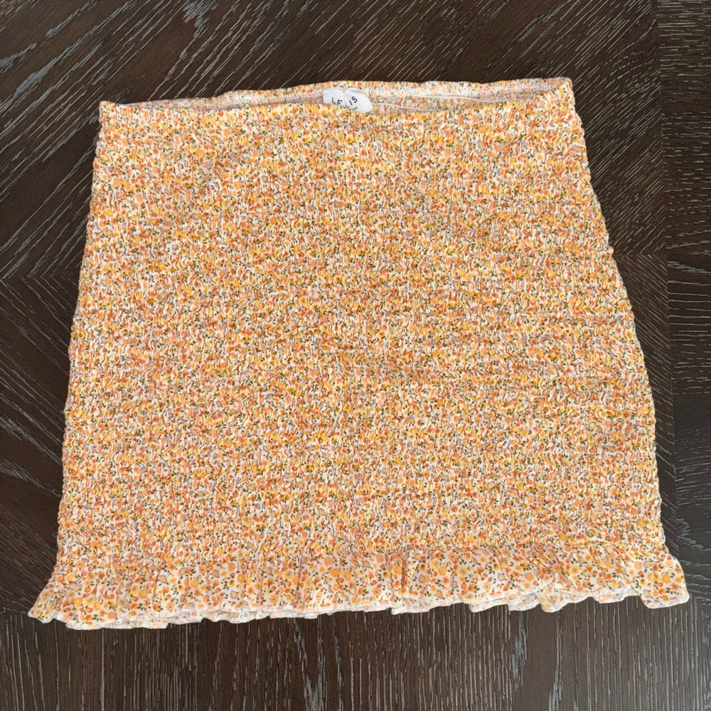 Orange Floral Women's Skirt